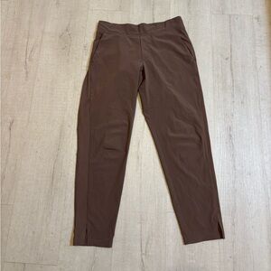 Athleta Brooklyn Ankle Pant in Brown Size 2p Petite Back Zipper Pockets Casual